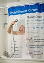 Социальная занавеска "Facebook" в ванную