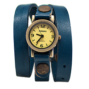 Часы на двойном ремешке «Vintage Classic» (синие)