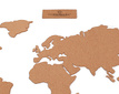 Пробковая карта мира Corkboard map