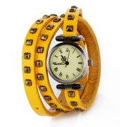 Часы на двойном ремешке «Ticker» (желтые)